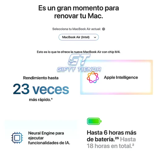 MACBOOK-AIR-M4-256-GB-16-GB-RAM-MEDIANOCHE-MIDNIGHT-23 VECES MÁS RÁPIDO QUE MODELOS ANTERIORES-GIFTY-TIENDA-IMPORTADORES-PIC-08